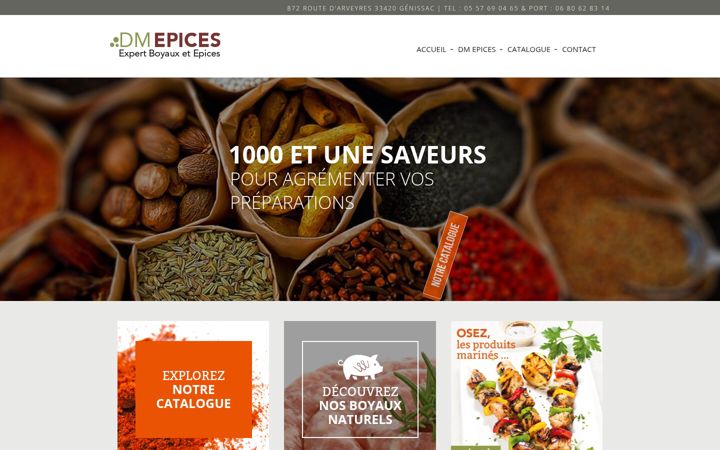 Ekrano kopija dm-epices.fr