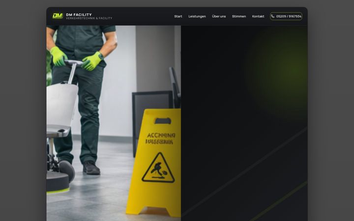 Screenshot of dm-facility.de