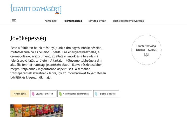 Screenshot of dm-fenntarthatosagijelentes.hu