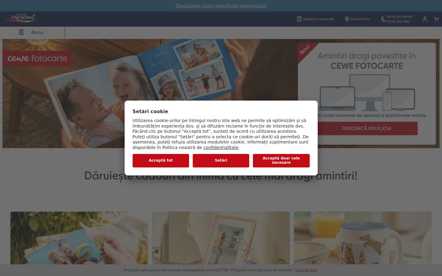 Capture d'écran de la bannière de consentement affichée avant toute interaction