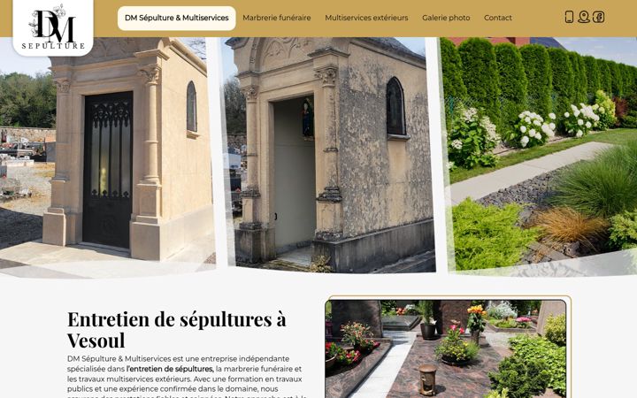 Ekrano kopija dm-sepulture.fr