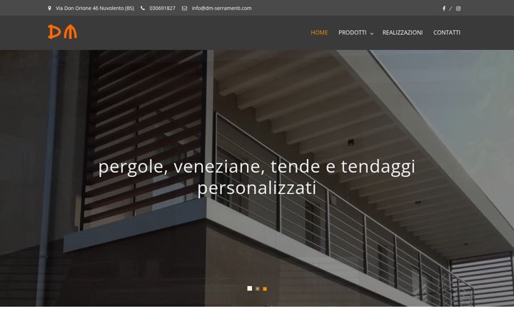 Screenshot of dm-serramenti.com