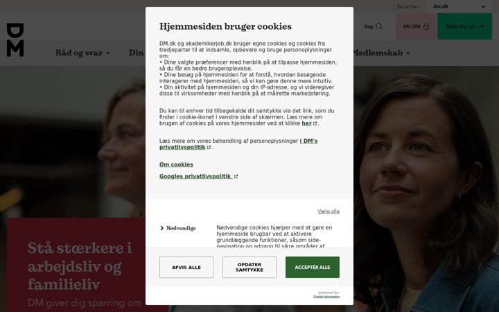 Screenshot of dm.dk