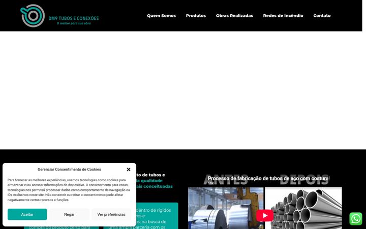 Screenshot stránky dm9tuboseconexoes.com.br