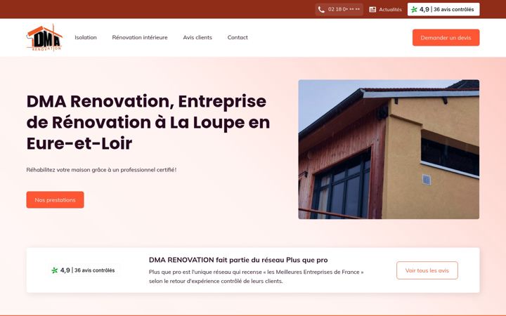 Ekrano kopija dma-renovation.fr