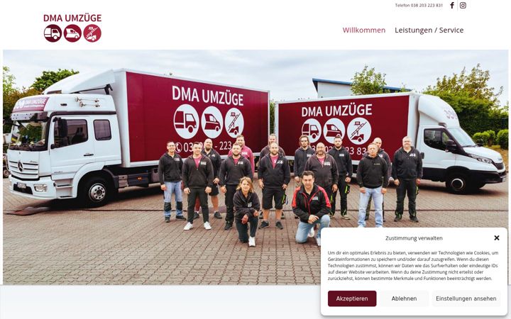 Skjermbilde av dma-umzuege.de