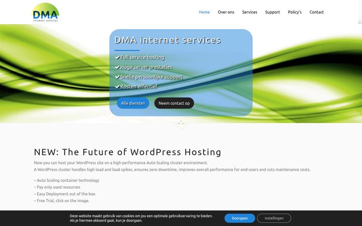 Screenshot of dma.nl
