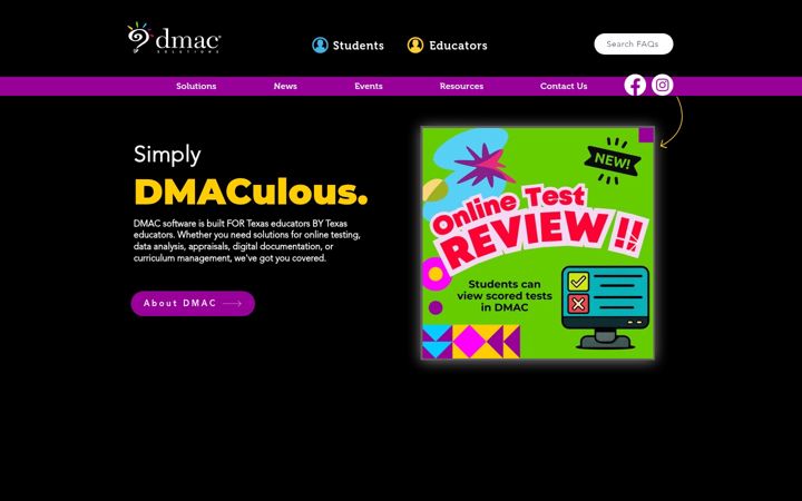 Snímek obrazovky dmac-solutions.net