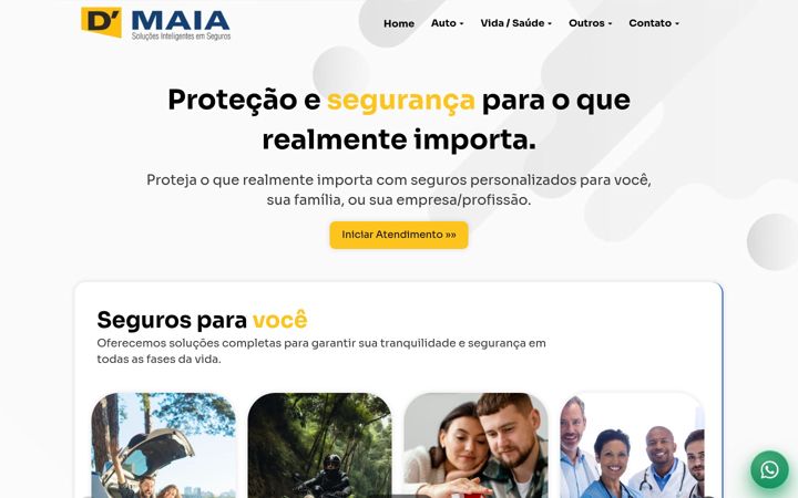 Screenshot of dmaiaseguros.com