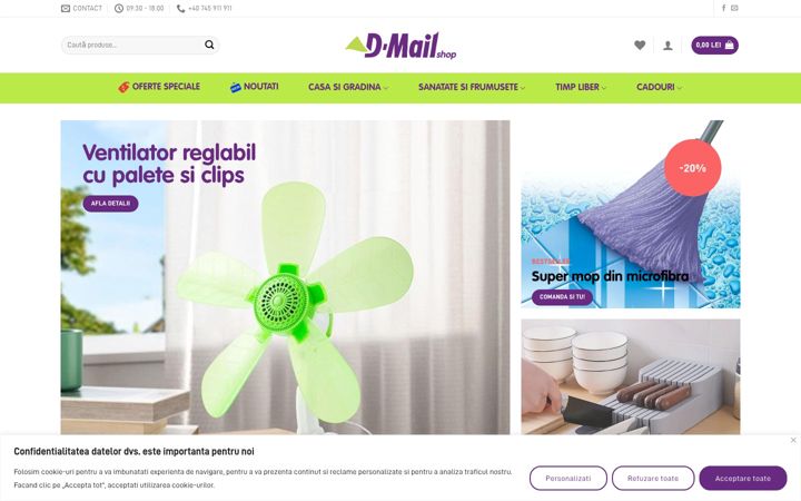 Screenshot of dmailshop.ro