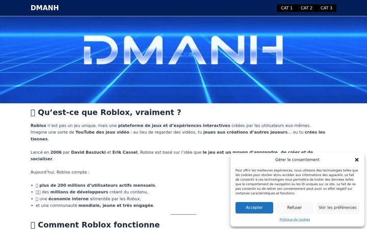 Screenshot of dmanh.com