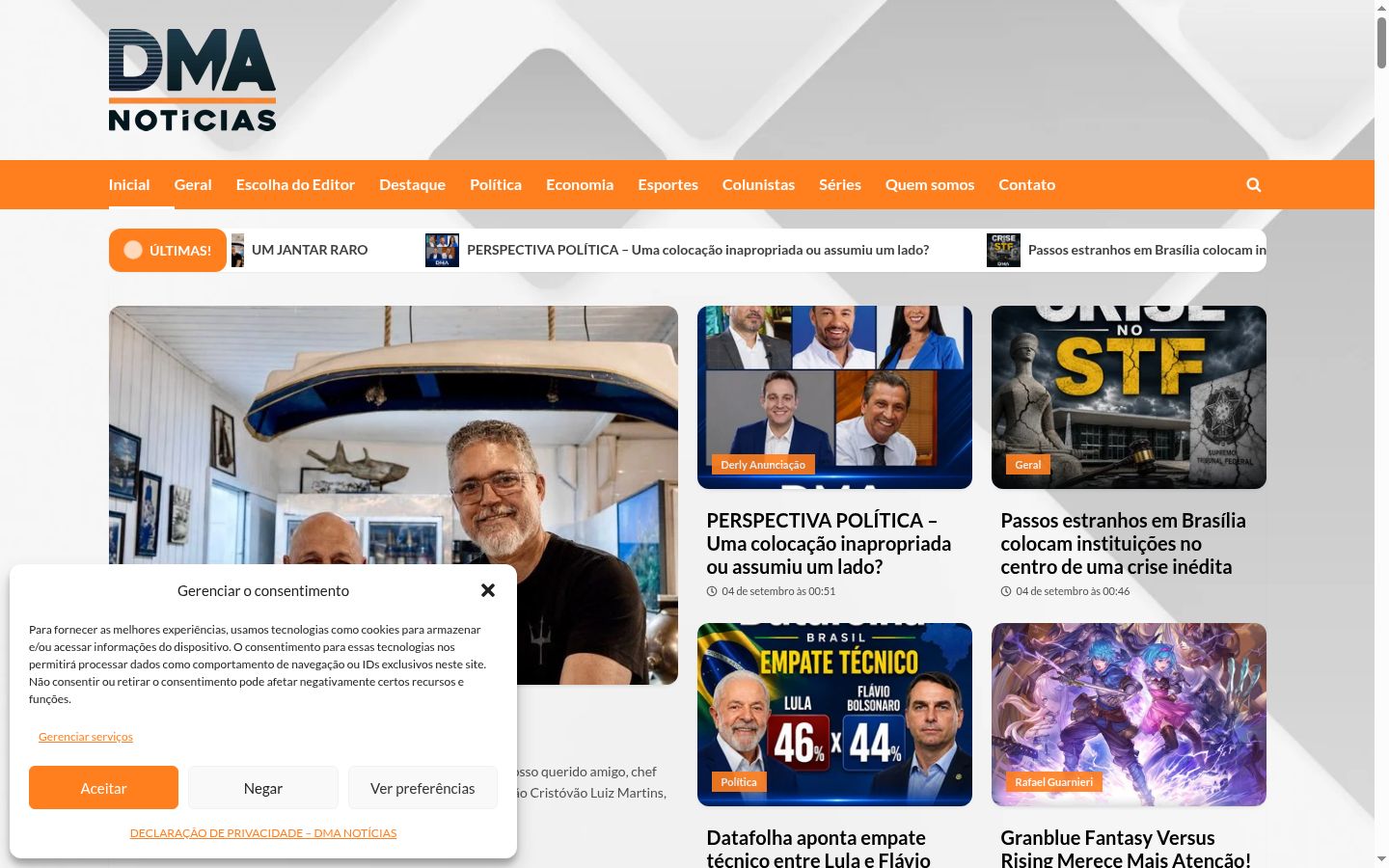 Snímka obrazovky banera súhlasu zobrazeného pred akoukoľvek interakciou