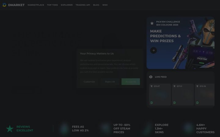 Képernyőkép: dmarket.com