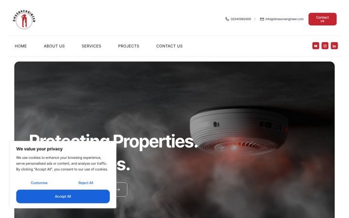 Screenshot of dmasonengineer.com