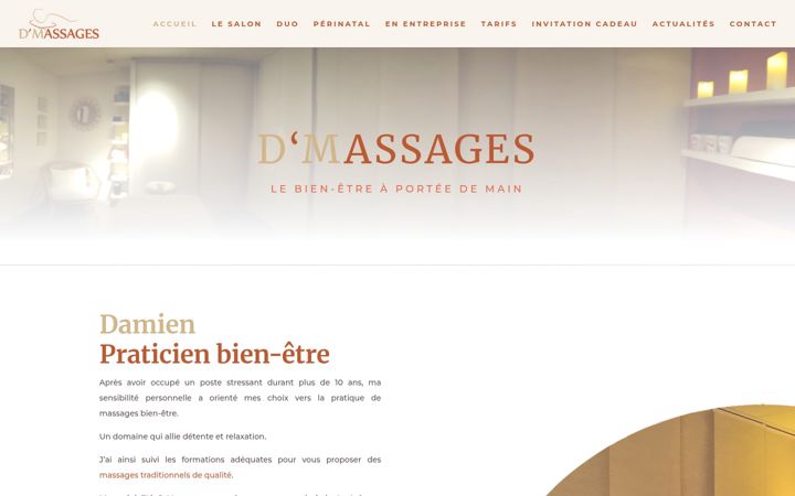 Ekrano kopija dmassages.fr