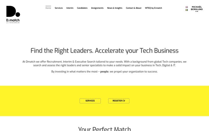 Screenshot of dmatch.se