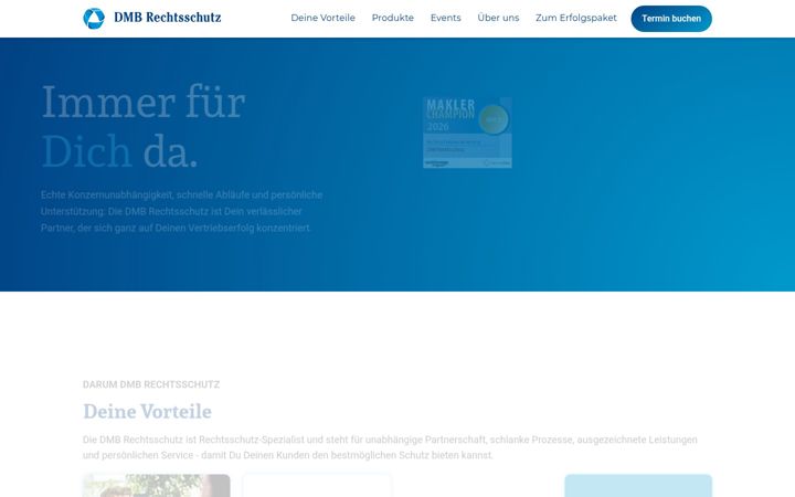 Skjermbilde av dmb-rechtsschutz-vertriebspartner.de