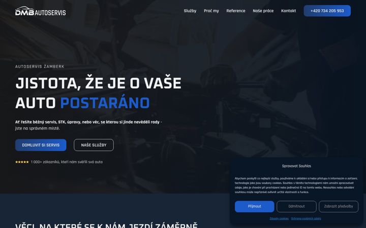 Screenshot of dmbautoservis.cz