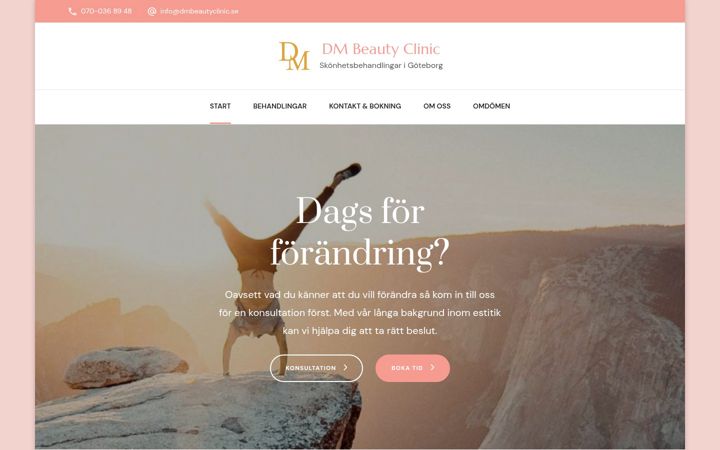 Screenshot of dmbeautyclinic.se