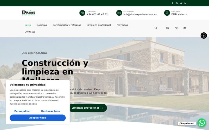 Ekrānuzņēmums no dmbexpertsolutions.es