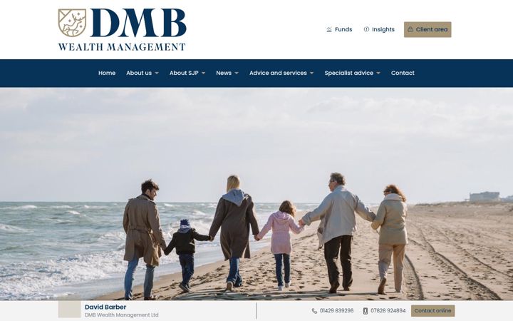 Skærmbillede af dmbwealthmanagement.co.uk