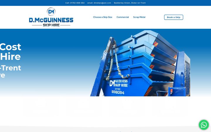 Skærmbillede af dmcguinnessskiphire.co.uk