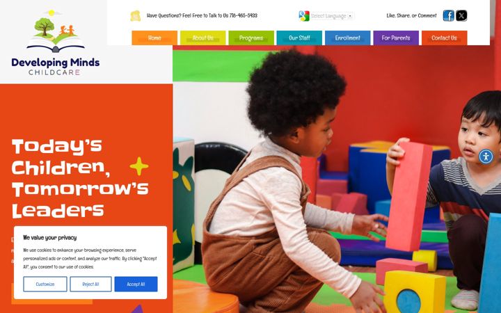 Screenshot of dmchildcareedu.com