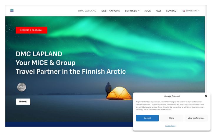 Screenshot di dmclapland.fi