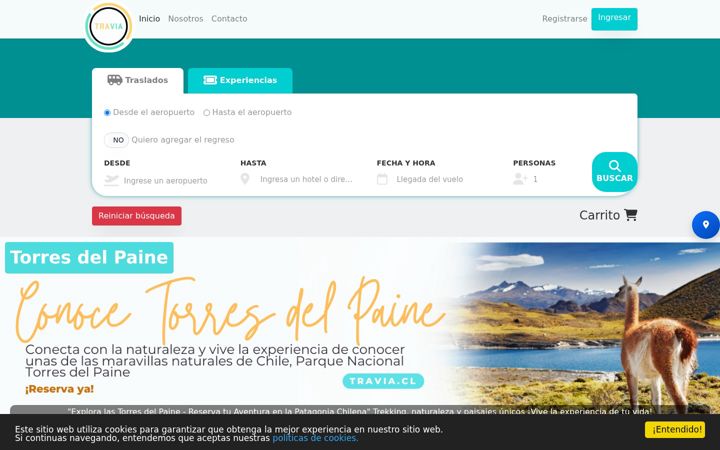 Screenshot of dmclatamtravel.com