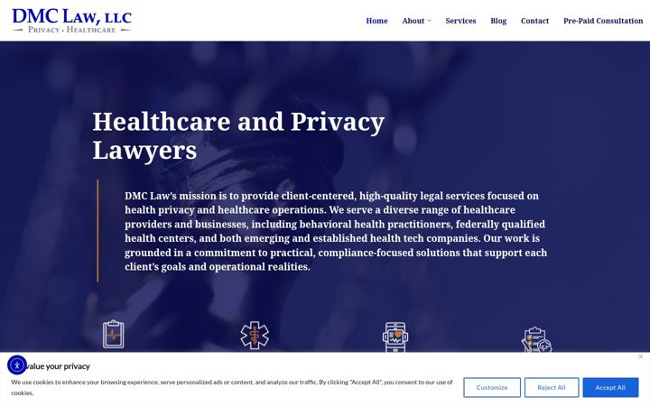 Screenshot of dmclawllc.com