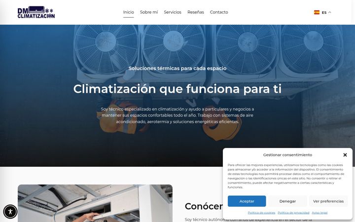 Screenshot of dmclimatizacion.es