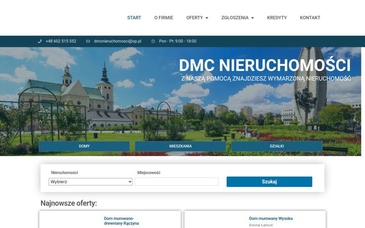 Captura de ecrã de dmcnieruchomosci.pl
