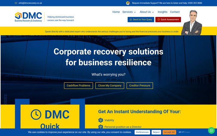 Screenshot of dmcrecovery.co.uk