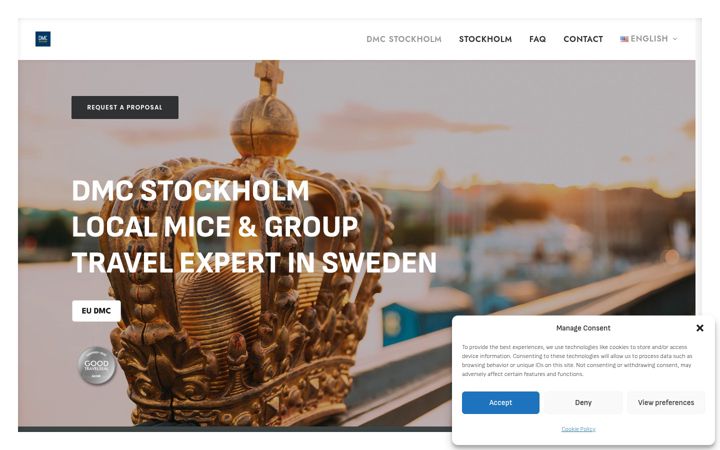 Screenshot of dmcstockholm.se