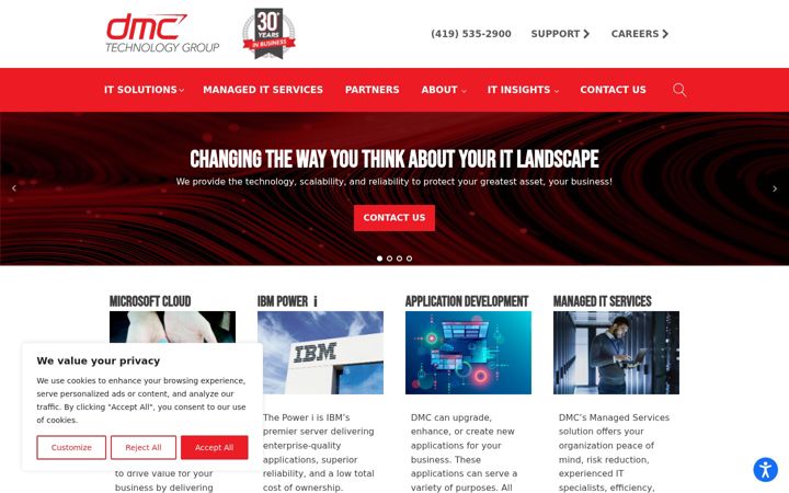 Screenshot of dmctechgroup.com