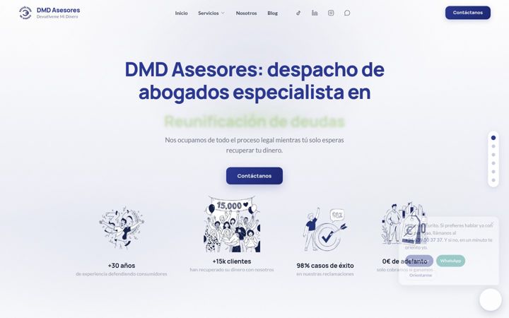 Screenshot of dmdasesores.com