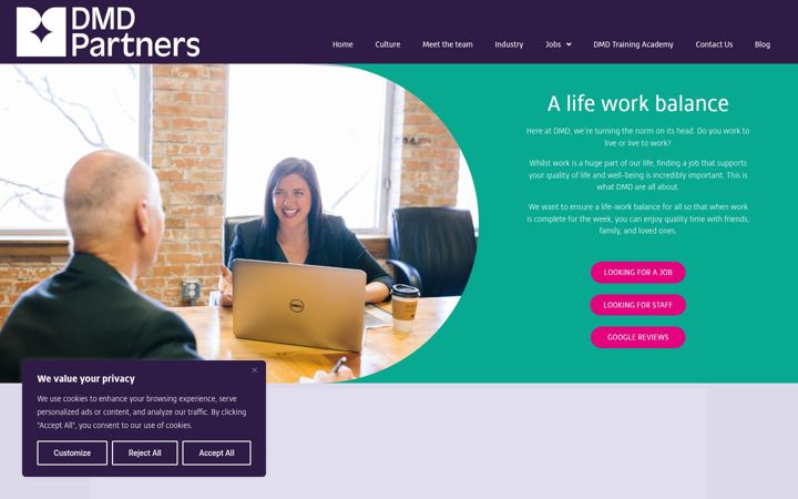 Captura de pantalla de dmdpartners.co.uk