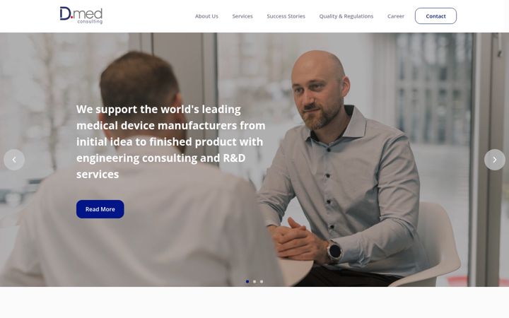 Screenshot of dmed-consulting.de
