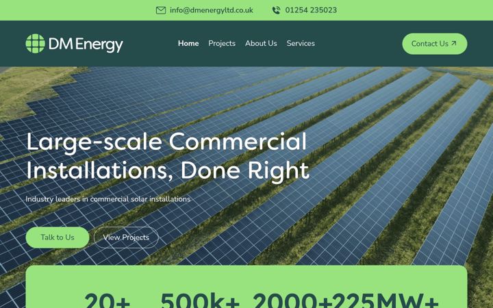 Captura de pantalla de dmenergyltd.co.uk