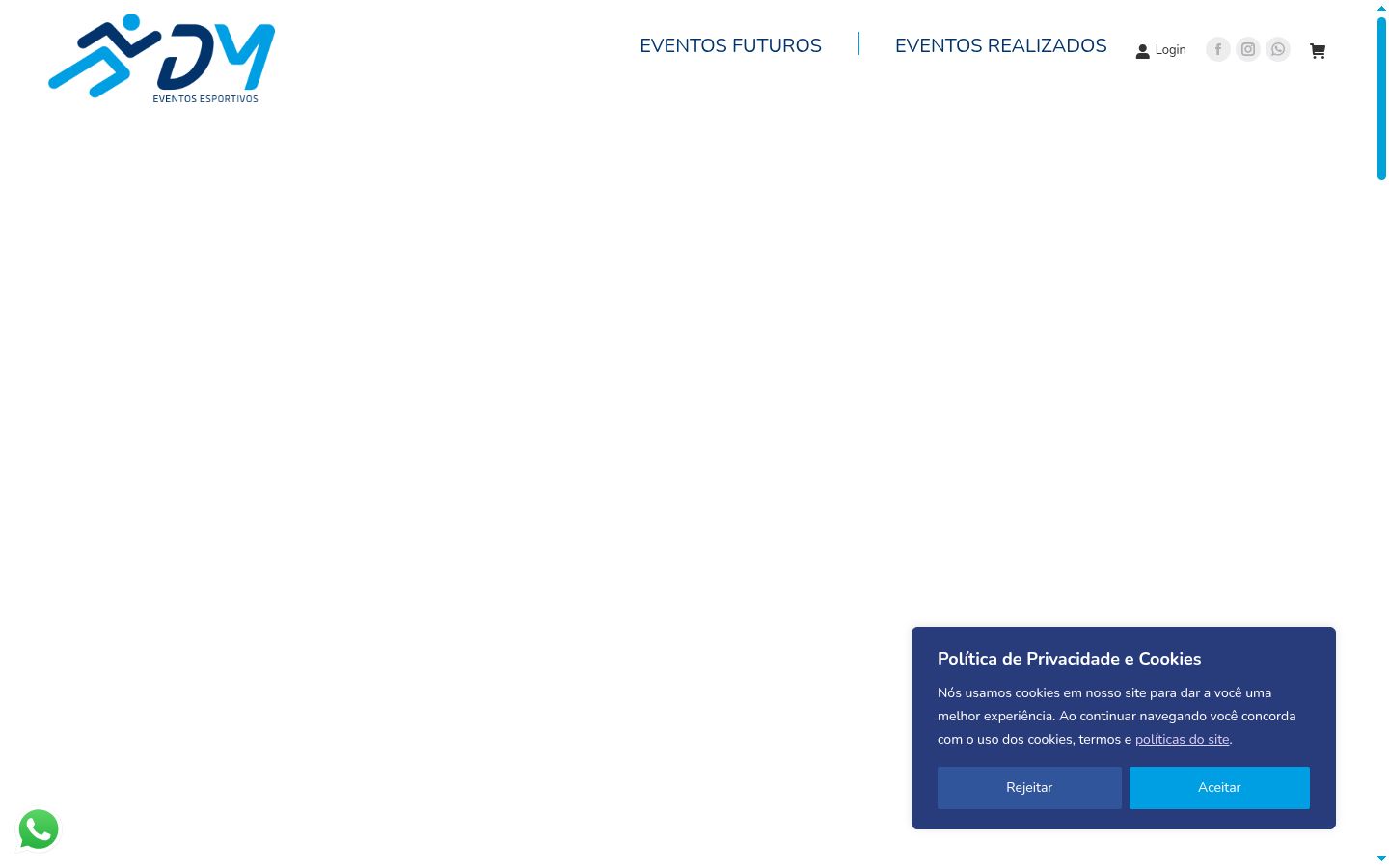Captura de ecrã do banner de consentimento apresentado antes de qualquer interação