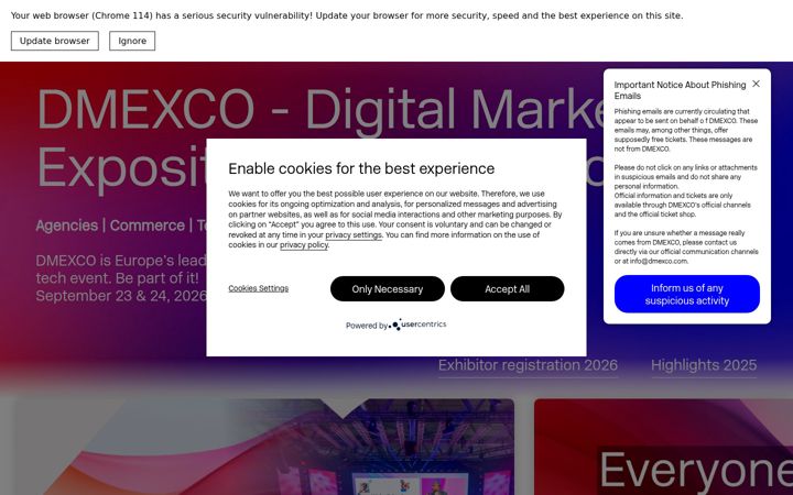 Screenshot of dmexco.com