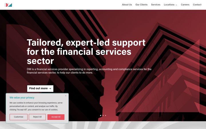 Screenshot of dmfinancial.com