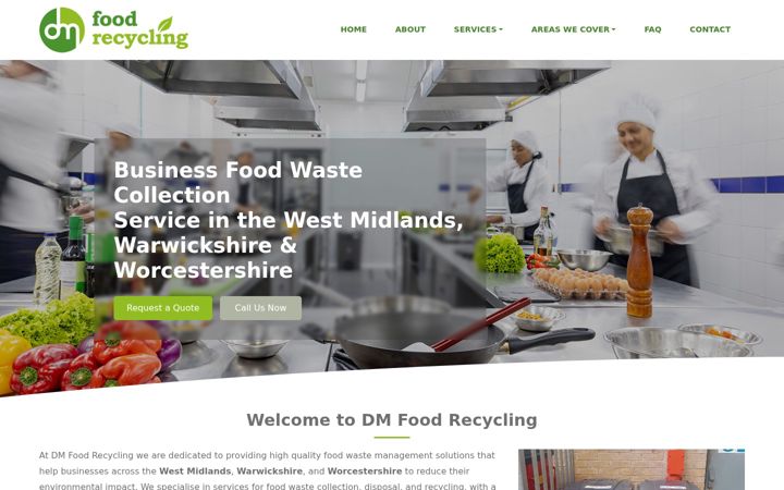 Captura de pantalla de dmfoodrecycling.co.uk