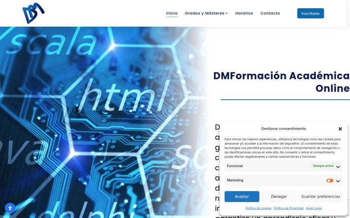 Screenshot of dmformacion.com