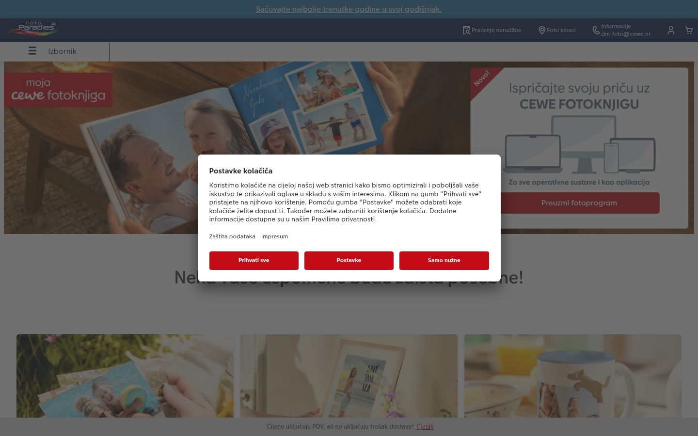 Zrzut ekranu banera zgody wyświetlanego przed jakąkolwiek interakcją
