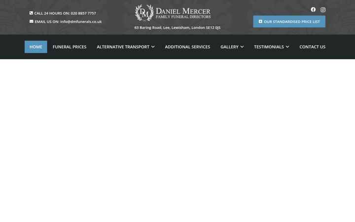 Screenshot of dmfunerals.co.uk