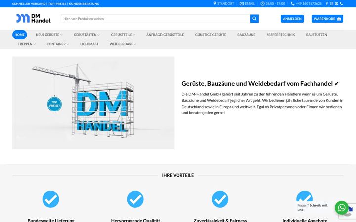 Snímek obrazovky dmgeruesthandel.de