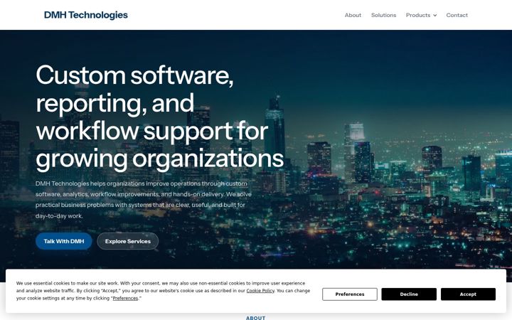 Screenshot of dmhtech.com