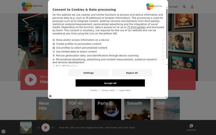 Screenshot of dmhub.de