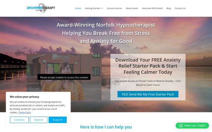 Screenshot ta' dmhypnotherapynorwich.uk
